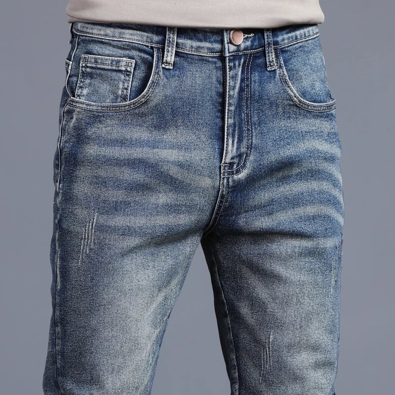 MEN'S JEANS VINTAGE BLUE & BLACK GREY SOLID COLOR (PACK OF 2)