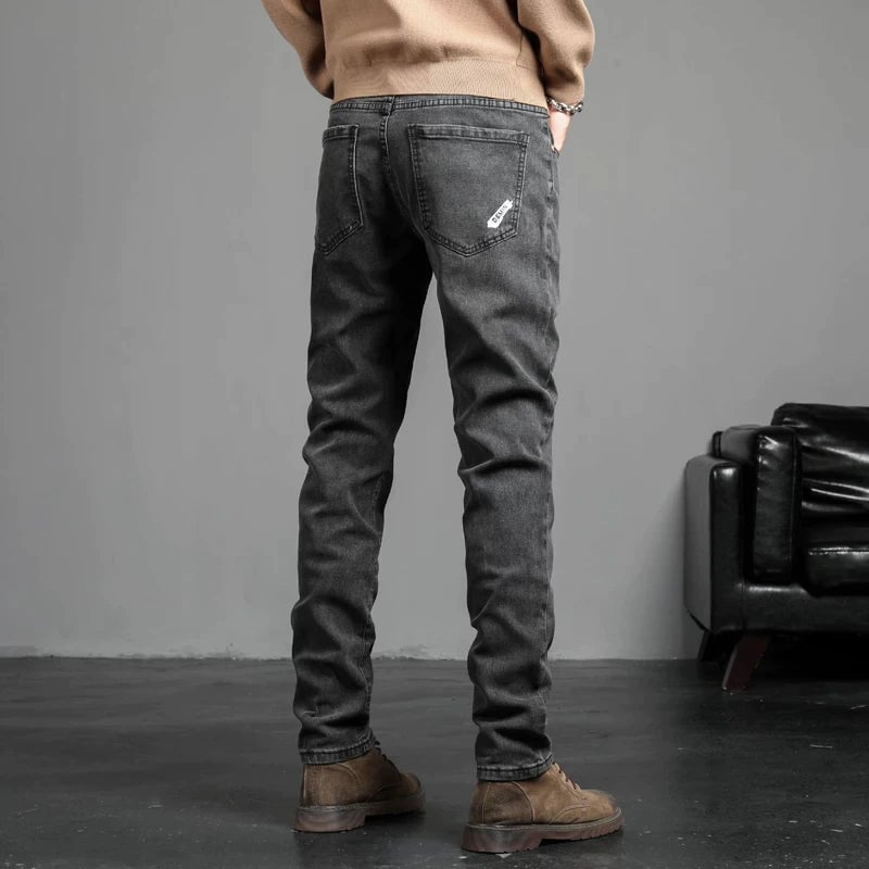 MEN'S JEANS VINTAGE BLUE & BLACK GREY SOLID COLOR (PACK OF 2)